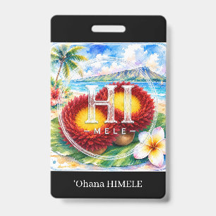 Badge de nom HIMELE ʻOhana ʻUlī'ulī
