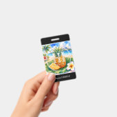 Badge de nom HIMELE ʻOhana Ananas (Manuel / portable)