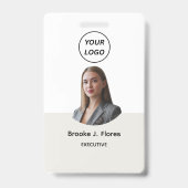 Badge de nom personnalisé avec code QR | Carte d'i (Avant)