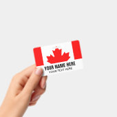 badge de nom personnalisé avec drapeau canadien (Manuel / portable)
