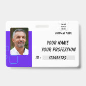 Badge de nom personnalisé Bouton d'identification (Avant)
