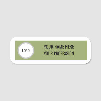 Badge de nom vert sauge minimaliste Étiquette de n