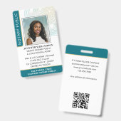 Badge de Notaire Public avec QR Code et Photo de S (Avant & arrière)