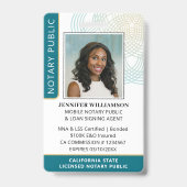 Badge de Notaire Public avec QR Code et Photo de S (Avant)