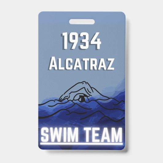Badge de nouveauté d'équipe de natation (Avant)