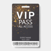 Badge de Parties scintillant VIP All Access person (Avant)