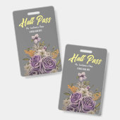 Badge de Pass du pavillon de beauté pourpre (Avant & arrière)