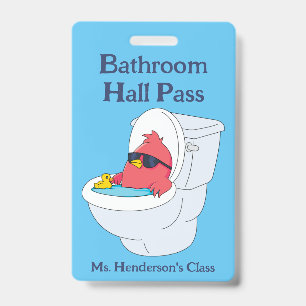 Badge de passage de salle de bain de l'école des p