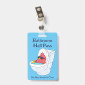Badge de passage de salle de bain de l'école des p (Arrière avec clip)