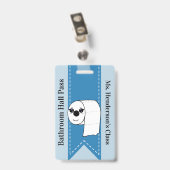Badge de passage de salle de bain pour enseignants (Arrière avec clip)