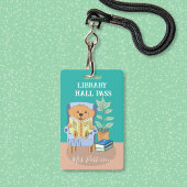 Badge de passage de salle de lecture de chien de d
