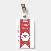 Badge de passage infirmière scolaire (Arrière avec clip)