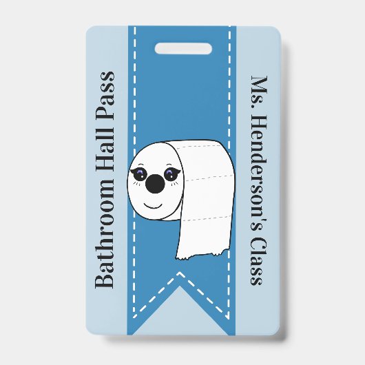 Badge de passage pour la salle de bain de l'école (Avant)