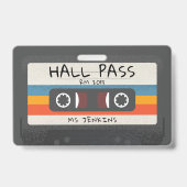 Badge de passage rétro vintage cassette pour l'éco (Avant)