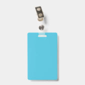 Badge de passe bleu pour enseignant hérisson mâle (Arrière avec clip)