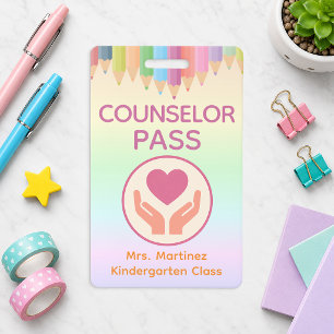 Badge de Passe Conseiller Personnalisé pour Enseig