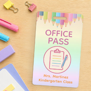 Badge de passe de bureau personnalisé pour les ens