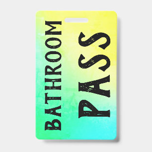 Badge de passe de salle de bain
