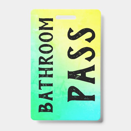 Badge de passe de salle de bain (Avant)