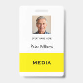 Badge de passe d'identification photo pour les méd (Arrière)