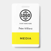 Badge de passe d'identification photo pour les méd (Avant)