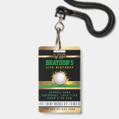 Badge de passe VIP Baseball ALL ACCESS Or (Avant avec lanière)