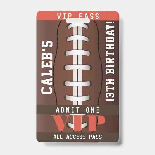 Badge de passe VIP pour fête d'anniversaire de foo (Avant)