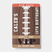 Badge de passe VIP pour fête d'anniversaire de foo (Arrière)