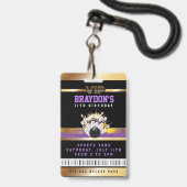 Badge de passeport VIP Bowling ALL ACCESS Gold (Avant avec lanière)