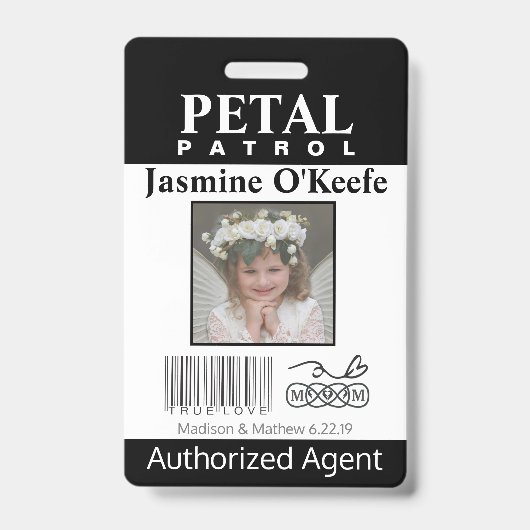 Badge de patrouille de pétale de fille de fleur (Avant)