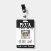 Badge de patrouille de pétale de fille de fleur (Avant avec clip)