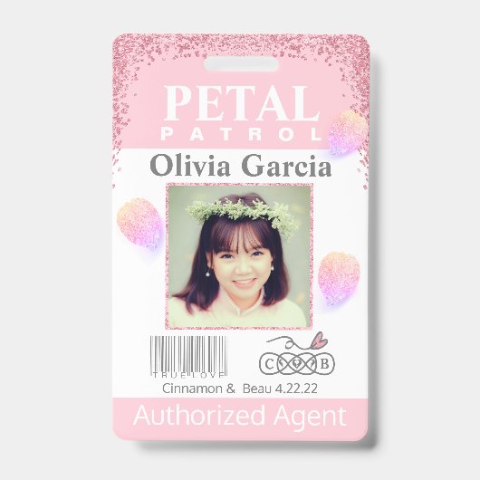 Badge de patrouille de pétale de fille de fleur (Avant)