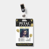 Badge de patrouille de pétale de fille de fleur (Avant avec clip)