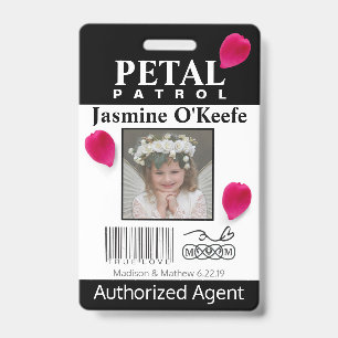 Badge de patrouille de pétale de fille de fleur