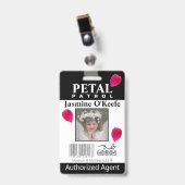 Badge de patrouille de pétale de fille de fleur (Avant avec clip)