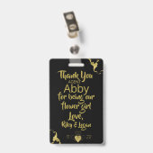 Badge de patrouille de pétale de fille de fleurs (Arrière avec clip)