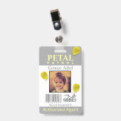 Badge de patrouille de pétale de fille de fleurs (Avant avec clip)