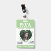 Badge de patrouille de pétale de fille de fleurs (Avant avec clip)