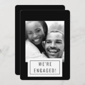 Badge de photo | Annonce de fiançailles |  Carte | (Devant / Derrière)