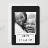 Badge de photo | Annonce de fiançailles |  Carte | (Devant)