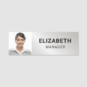 Badge de photo argent professionnel (Devant)