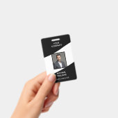Badge de photo blanc noir (Manuel / portable)