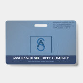 Badge de photo d'agent de sécurité privé (Arrière)
