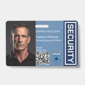 Badge de photo d'agent de sécurité privé (Avant)
