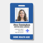 Badge de photo d'aide-soignant certifié (Avant)