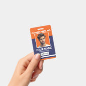 Badge de photo de l'employé - Orange, Blanc, Bleu (Manuel / portable)