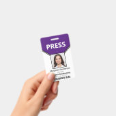 Badge de photo de passe presse et code-barres viol (Manuel / portable)