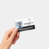 Badge de photo d'employé d'hôpital avec code-barre (Manuel / portable)