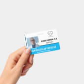 Badge de photo d'employé d'hôpital avec code-barre (Manuel / portable)