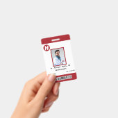Badge de photo d'employé personnalisé, nom, code-b (Manuel / portable)